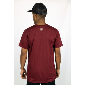 T-shirt Mandala Cosmic Balance Μπορντό