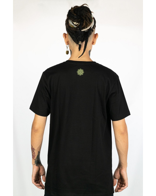 T-shirt Mandala Eye of Dharma Μαύρο