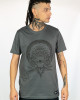 T-shirt Mandala Eye of Dharma Σκούρο Γκρι