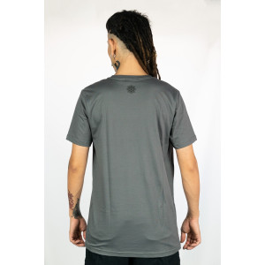 T-shirt Mandala Eye of Dharma Σκούρο Γκρι