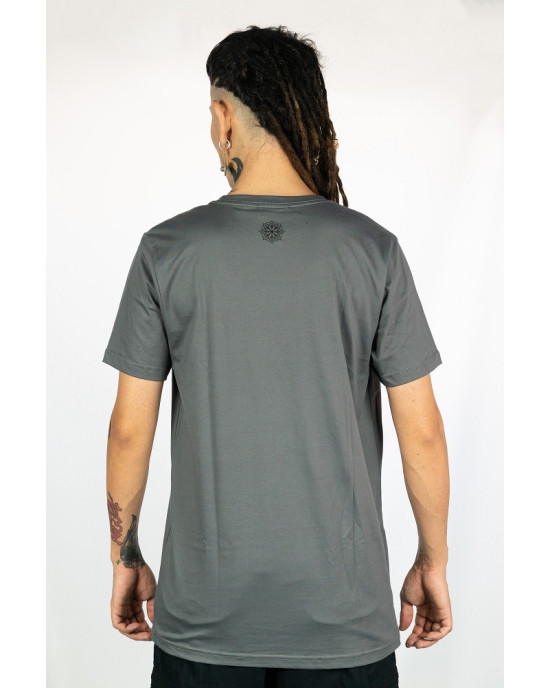T-shirt Mandala Eye of Dharma Σκούρο Γκρι