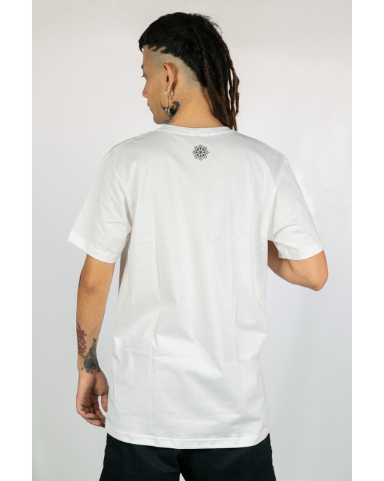 T-Shirt Mandala Eye of Dharma Λευκό