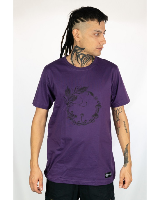 T-Shirt Mandala Forest Ritual Μωβ