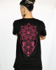 T-Shirt Mandala Fractal Flame Μαύρο