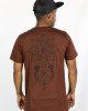T-Shirt Mandala Fractal Flame Καφέ