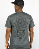 T-Shirt Mandala Fractal Flame Σκούρο Γκρι