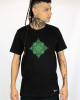T-Shirt Mandala Geometric Flow Μαύρο