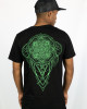 T-Shirt Mandala Geometric Flow Μαύρο