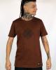 T-Shirt Mandala Geometric Flow Καφέ