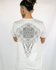 T-shirt Mandala Geometric Flow Λευκό