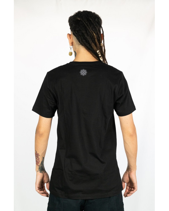 T-Shirt Mandala Hypnotic Aqua Μαύρο