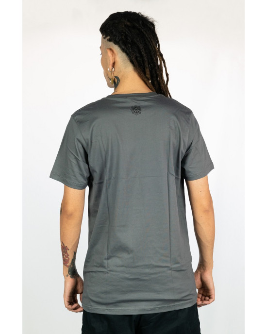 T-Shirt Mandala Hypnotic Aqua Γκρι