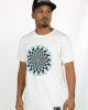 T-Shirt Mandala Hypnotic Aqua Λευκό