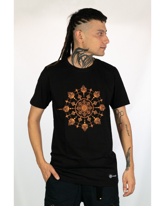 T-Shirt Mandala Lotus Harmony Μαύρο