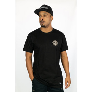 T-shirt Mandala Lotus Vision Μαύρο
