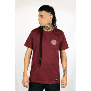 T-shirt Mandala Lotus Vision Μπορντό