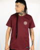 T-shirt Mandala Lotus Vision Μπορντό