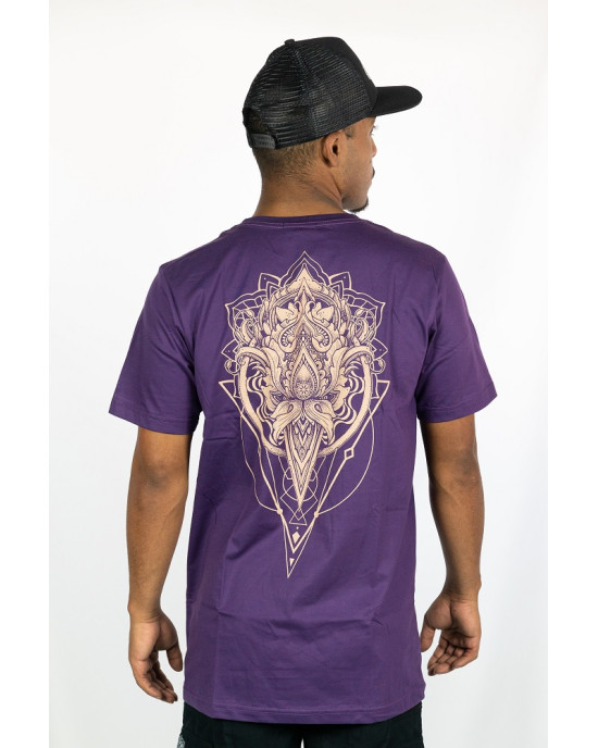 T-shirt Mandala Lotus Vision Μωβ