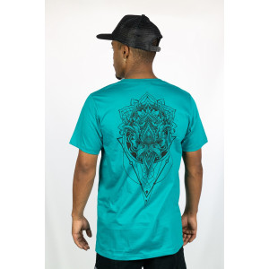 T-shirt Mandala Lotus Vision Τιρκουάζ