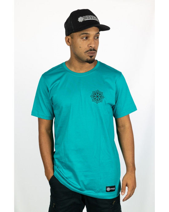 T-shirt Mandala Lotus Vision Τιρκουάζ