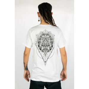 T-shirt Mandala Lotus Vision Λευκό