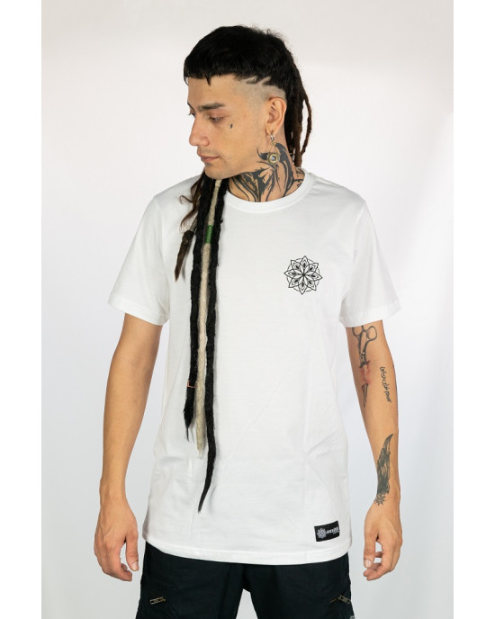 T-shirt Mandala Lotus Vision Λευκό