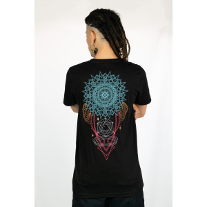T-shirt Mandala Nova Μαύρο