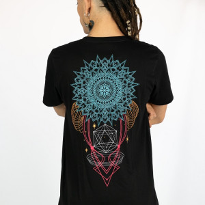 T-shirt Mandala Nova Μαύρο