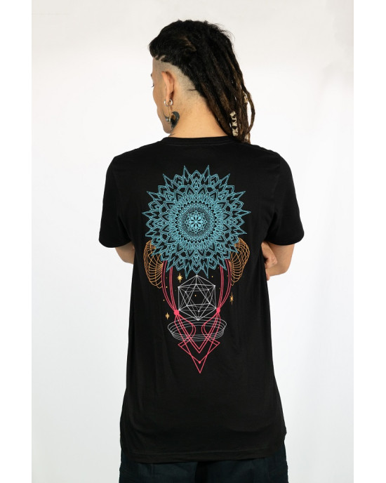 T-shirt Mandala Nova Μαύρο