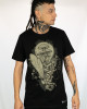 T-shirt Mandala Psybug Shroom Fusion Μαύρο