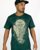 T-shirt Mandala Psybug Shroom Fusion Σκούρο Πράσινο