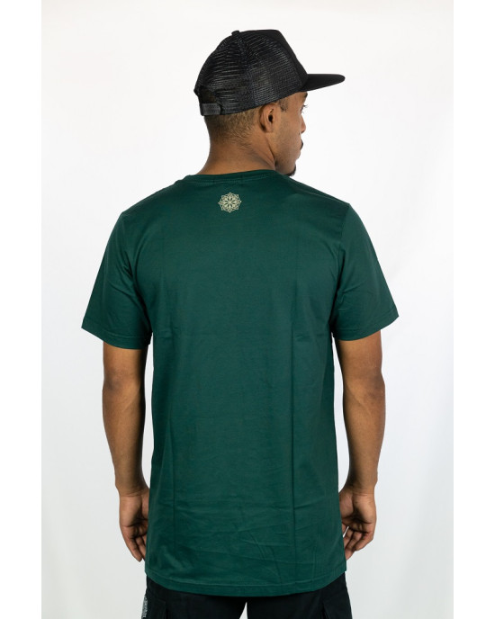 T-shirt Mandala Psybug Shroom Fusion Σκούρο Πράσινο
