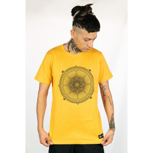 T-shirt Mandala Radiance Κίτρινο