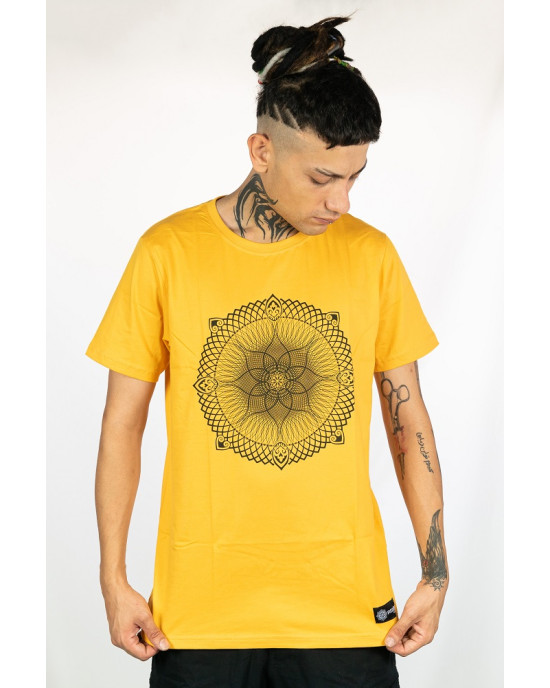 T-shirt Mandala Radiance Κίτρινο