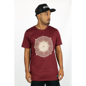 T-shirt Mandala Radiance Μπορντό