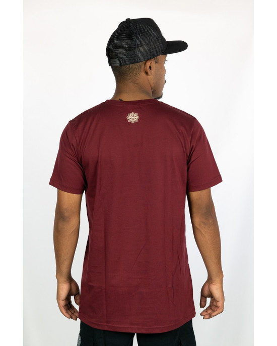 T-shirt Mandala Radiance Μπορντό