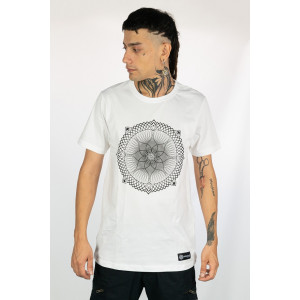T-shirt Mandala Radiance Λευκό