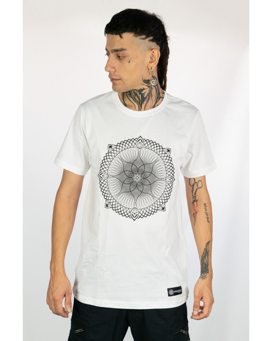 T-shirt Mandala Radiance Λευκό