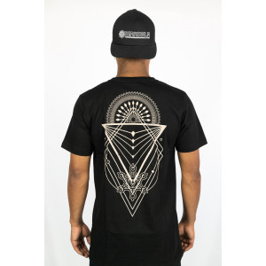 T-shirt Mandala Sacred Balance Μαύρο
