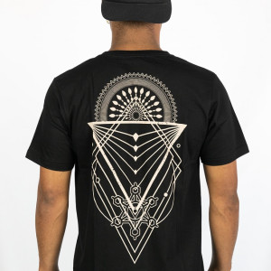 T-shirt Mandala Sacred Balance Μαύρο