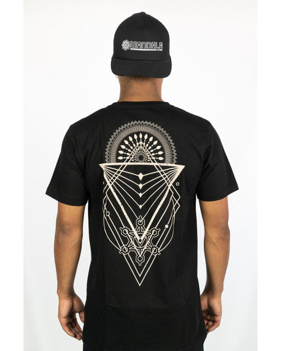 T-shirt Mandala Sacred Balance Μαύρο