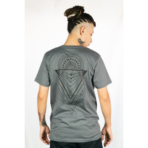 T-shirt Mandala Sacred Balance Γκρι