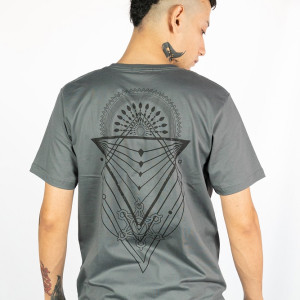 T-shirt Mandala Sacred Balance Γκρι