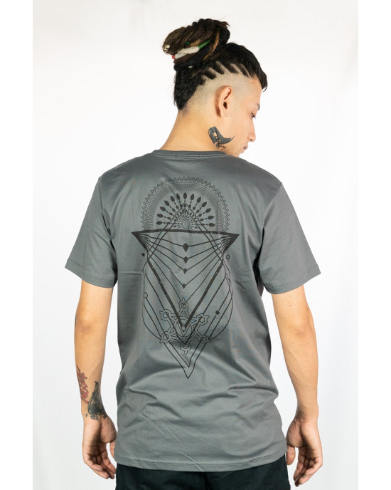 T-shirt Mandala Sacred Balance Γκρι