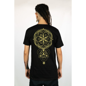 T-Shirt Mandala Sacred Elements Μαύρο