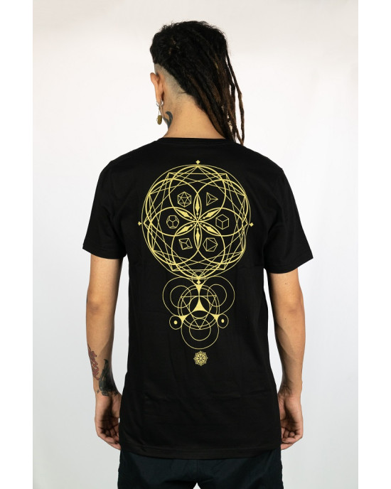 T-Shirt Mandala Sacred Elements Μαύρο
