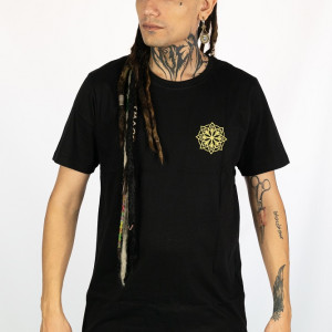 T-Shirt Mandala Sacred Elements Μαύρο