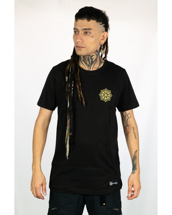 T-Shirt Mandala Sacred Elements Μαύρο