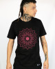 T-Shirt Mandala Solar Bloom Μαύρο