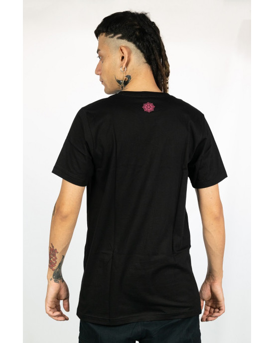 T-Shirt Mandala Solar Bloom Μαύρο
